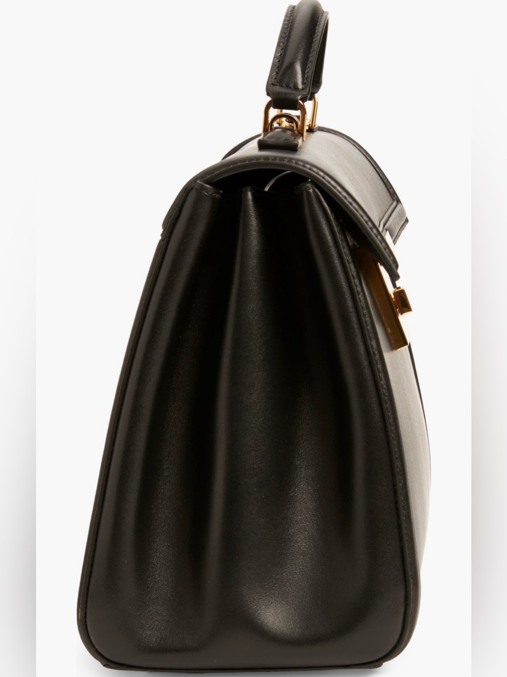 DeMellier Paris MIDI Black Satchel with Gold Hardware - Picture 6 of 14